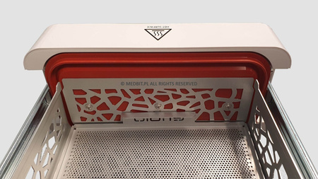 Front szuflady z uszczelką do autoklawu ENBIO Pro – modele od 2019, prowadnice boczne