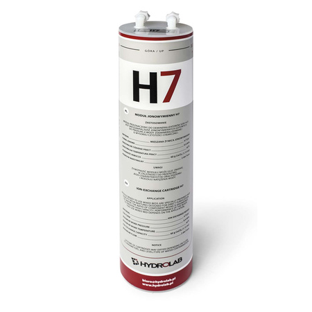 Filtr jonowymienny H7 2000 ml do demineralizatorów wody HYDROLAB – końcowe doczyszczanie po odwróconej osmozie, kod EJ-2000-0