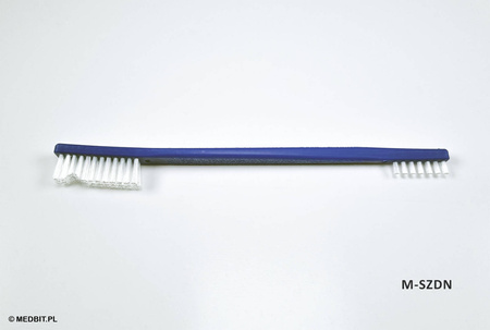 Szczotka dwustronna do czyszczenia narzędzi z miękkim nylonowym włosiem, sterylizowana w autoklawie, 17,8 cm, MEDBIT.PL
