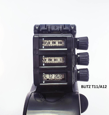 Metkownica alfanumeryczna 3-rzędowa BLITZ T11/A12 do etykiet 28x29 mm – profesjonalna metkownica medyczna