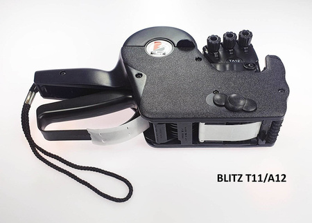 Metkownica alfanumeryczna 3-rzędowa BLITZ T11/A12 do etykiet 28x29 mm – profesjonalna metkownica medyczna