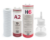 Zestaw filtrów do demineralizatora Hydrolab HLP 30sp – filtr osadowy, węglowy, jonowymienny, kapsuła sterylizacyjna