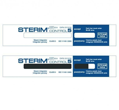 Test paskowy emulacyjny do sterylizacji parowej STEAM Klasa 5 CONTROL 5, 100 szt., STERIM