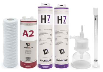 Zestaw filtrów do demineralizatora Hydrolab HLP 5UV – filtry osadowe, węglowe, jonowymienne, UV, kapsuła sterylizacyjna