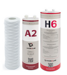 Zestaw filtrów do demineralizatora Hydrolab HLP 20p – prefiltr osadowy, filtr węglowy, filtr jonowymienny