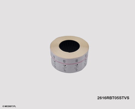 Etykiety do metkownicy Printex V20 STEAM 2-rzędowe 25x15 mm, wskaźnik pary wodnej klasa 1, 500 sztuk, PRINTEX MEDICAL