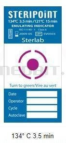 Wskaźniki chemiczne klasy 6 STERIPOINT do sterylizacji parowej 134°C/3,5 min, 121°C/15 min, 250 szt. STERLAB