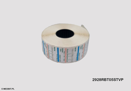 Etykiety do sterylizacji plazmowej 3-rzędowe 28x29 mm, wskaźnik klasy 1, do metkownicy Printex V30, Blitz, 500 szt. PRINTEX MEDICAL