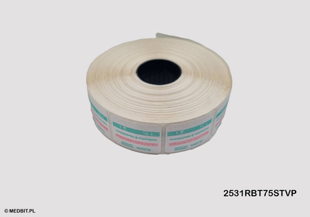 Etykiety 3-rzędowe do metkownicy MELAdoc, GK, Medical, 22x29 mm, 750 szt., wskaźnik plazmowy kl. 1, PRINTEX MEDICAL