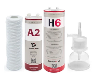 Zestaw filtrów do demineralizatora Hydrolab HLP 30sp – filtr osadowy, węglowy, jonowymienny, kapsuła sterylizacyjna