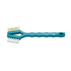 Szczotka do czyszczenia narzędzi podwójna, nylon i mosiądz, 18 cm, Key SURGICAL D-2100B