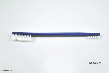 Szczotka dwustronna do czyszczenia narzędzi z miękkim nylonowym włosiem, sterylizowana w autoklawie, 17,8 cm, MEDBIT.PL